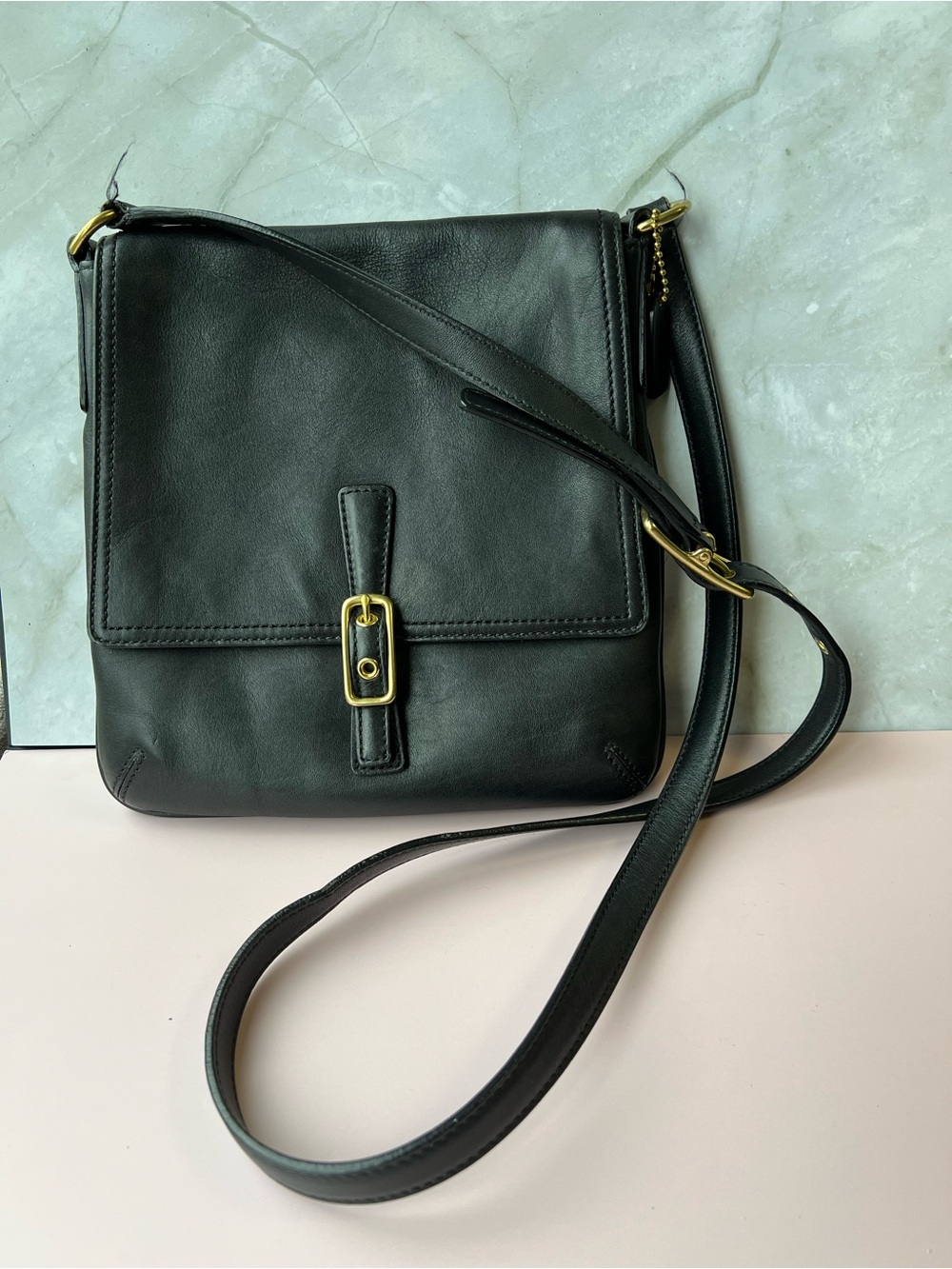 Coach Vintage 2003 Y2K Legacy Slim Black Leather Crossbody Bag No 9592 w hangtag
